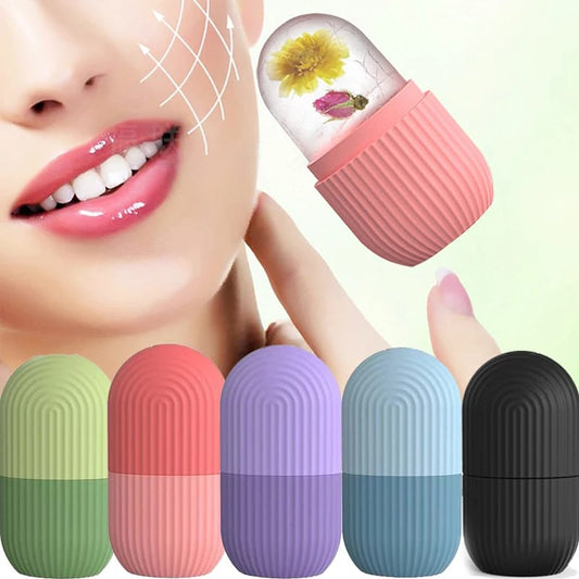 "Frozen Bliss: Silicone Roller Massager for Natural Face and Skin Care"