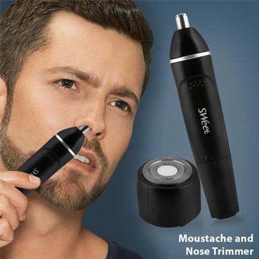 Sweet 2 in 1 Mustache and Nose Trimmer (Cell Operated)