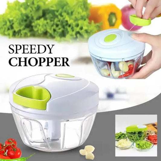 "Speedy Chopper Manual Food Chopper for Vegetable Fruits Nuts Onions"