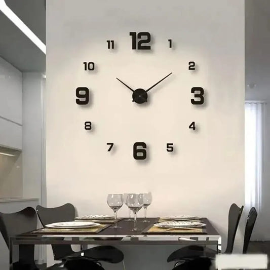 "Creative Frameless DIY Wall Clock Wall Decal Home Silent Clock"